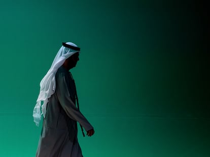 Sultán al Jaber, presidente de la COP28, este miércoles en la sede de la cumbre en Dubái.