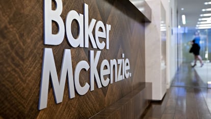 Signage is displayed at the Baker McKenzie office in Washington, D.C., U.S., on Tuesday, Feb. 18, 2020. Hong Kong-based Milton Cheng was elected Baker McKenzie's first Asian-born global chair last September following the sudden death in April of its former leader Paul Rawlinson. Photographer: Andrew Harrer/Bloomberg