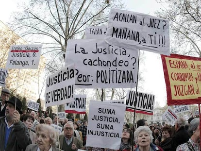 Manifestación a favor de Garzón