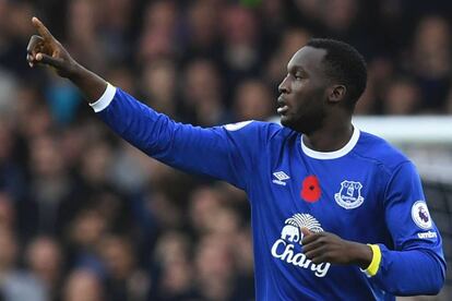 Lukaku celebra un gol frente al West Ham.