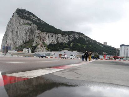 Gibraltar’s international airport on the border with Spain.