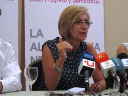 La Candidata De Upyd Al Gobierno, Rosa D&iacute;ez, el pasado lunes.