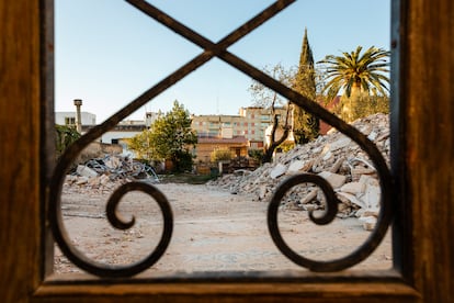 The view from inside a house in Son Espanyolet – other buildings have been demolished for the construction of a new project.