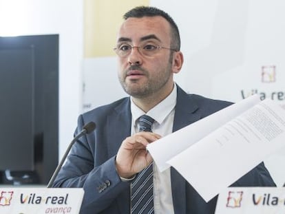 El alcalde de Vila-real, José Benlloch, durante su comparecencia.