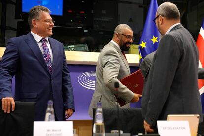 Maros Sefcovic y James Cleverly