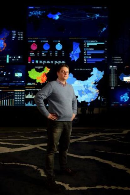 Pello Zuñiga, en la sede de Alibaba en Hangzhou