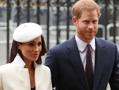 Meghan Markle y Enrique de Inglaterra, en Londres.