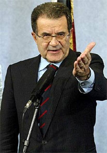 El presidente de la Comisión, Romano Prodi, ayer en Bruselas.