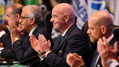 El presidente de la FIFA, Gianni Infantino, durante la reunión del Consejo este miércoles en Bangkok (Tailandia).