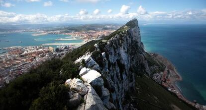 Vista del peñón de Gibraltar.