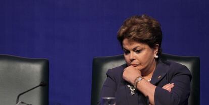 La presidenta de Brasil, Dilma Rousseff, en el Foro de Davos