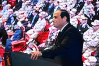 El presidente egipcio, Abdelfat&aacute; al Sisi, en un acto el 1 de febrero.