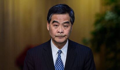 Leung Chun-ying en una rueda de prensa en Hong Kong, este viernes.