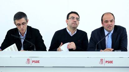 Eduardo Madina, Mario Jiménez i José Carlos Díez.