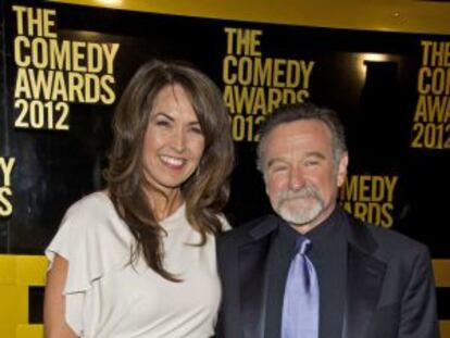 Robin Williams, y su esposa Susan Schneider, en Nueva York en 2012.