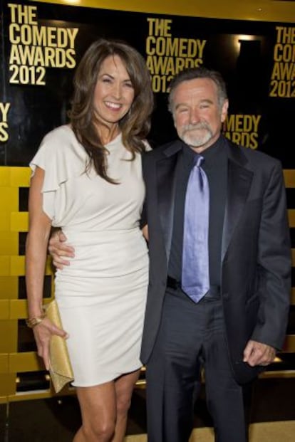 Robin Williams, y su esposa Susan Schneider, en Nueva York en 2012.