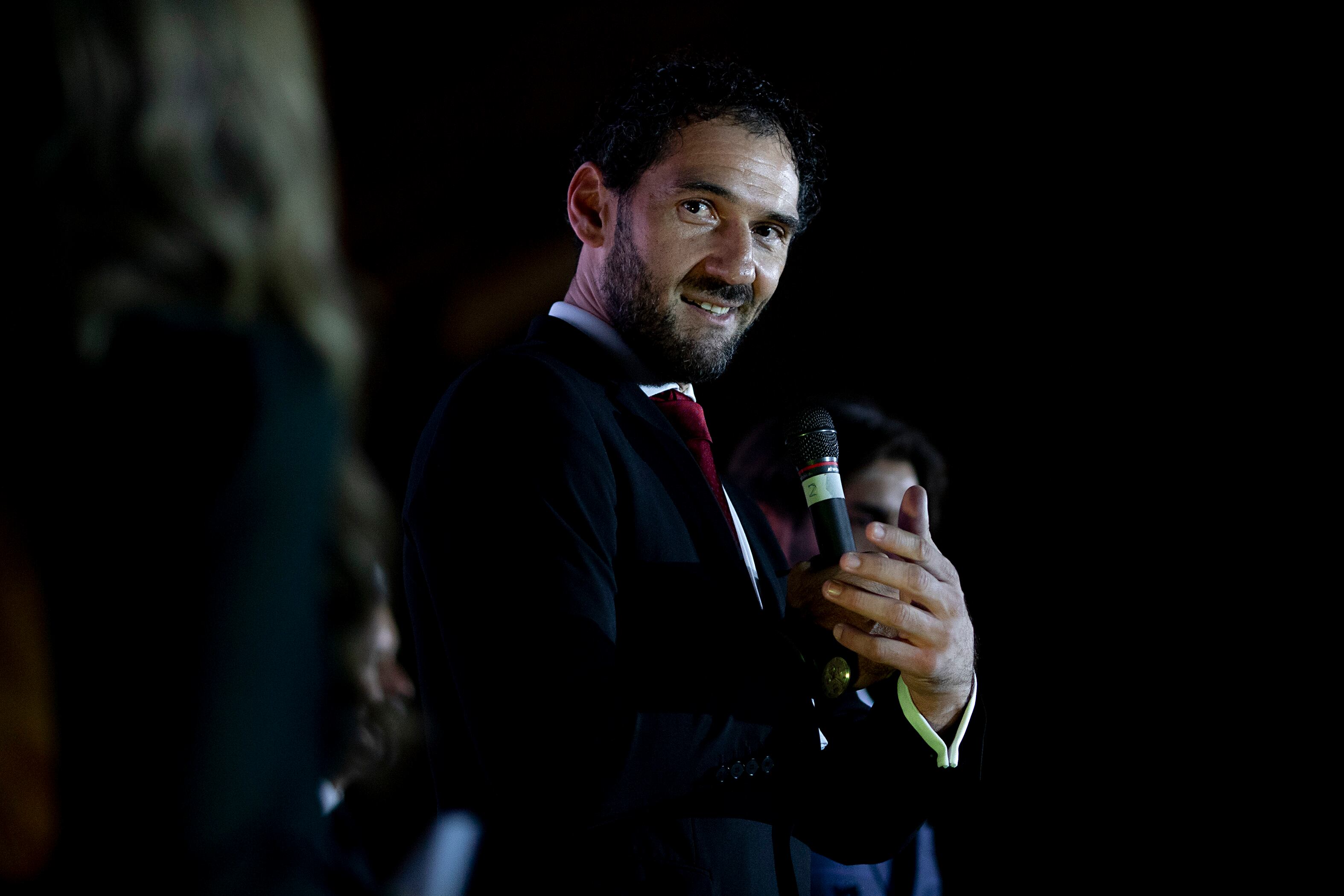 Jorge Garbajosa, presidente de la Federación Española de Baloncesto, durante los premios. 