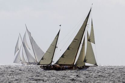 Barcos participantes en la 37 edicin de las "Regates Royales - Panerai Trophy", en Cannes, Francia.