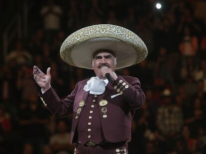 Vicente Fernández, en un concierto en 2013 en San José, California.