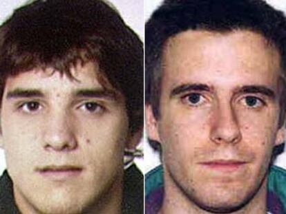 Zunbeltz Larrea Azpiri (izquierda) y Zigor Orbe Sevillano, detenidos ayer.