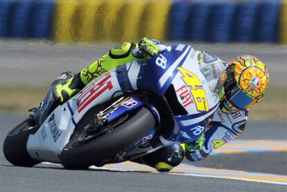 Valentino Rossi, en los entrenamientos libres del circuito de Le Mans.