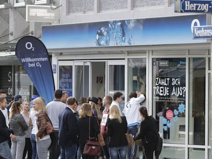 Una tienda de Telefónica O2 en Alemania.