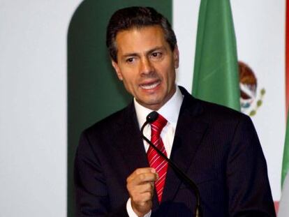 President Enrique Peña Nieto during a recent Italy-Mexico conference.