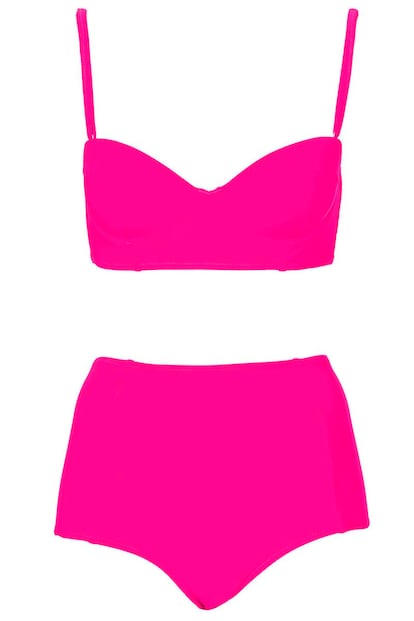 Bikini de inspiración retro en fucsia, de Topshop (33 euros).