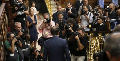 El presidente en funciones, Mariano Rajoy, este martes.