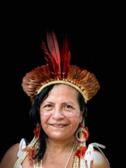 Marcivana Sateré-Mawé, una de las líderes indígenas que participó en la reunión presinodal en Manaos.