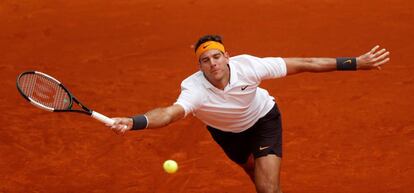 Del Potro, durante el partido Djere en Madrid.