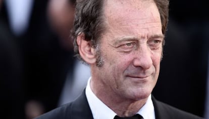 El actor francés Vincent Lindon durante la presentación de 'La loi du marche', película que concursa en la sección oficial de Cannes.