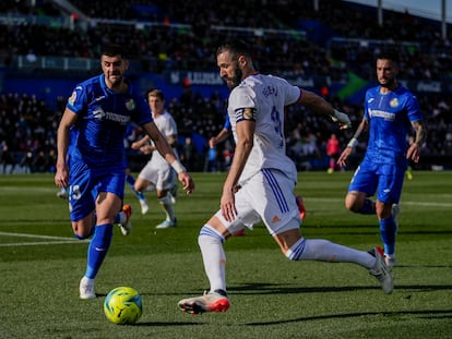 Karim Benzema, en el partido contra el Getafe.