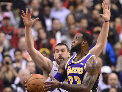 Marc Gasol, ante LeBron James.