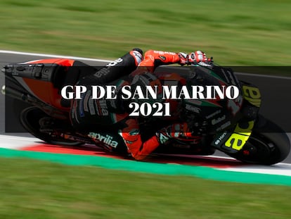 El piloto Maverick Vinales, durante la sesión de clasificación del sábado en el Gran Premio de San Marino 2021.