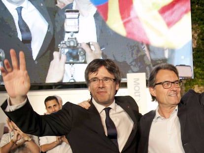 Carles Puigdemont con Artur Mas