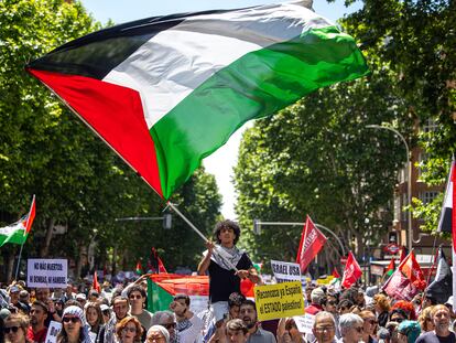 Manifestación en apoyo a Palestina, el pasado sábado en Madrid.