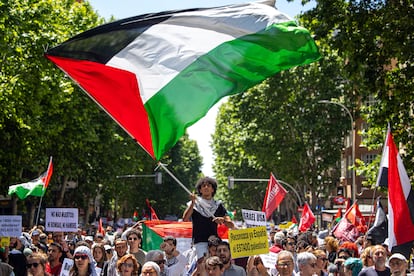 Manifestación en apoyo a Palestina, el pasado sábado en Madrid.