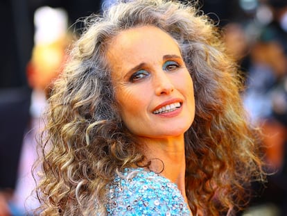 Cannes, France - July 06, 2021: Cannes Film Festival with Actress Andie MacDowell. McDowell, Mac, Dowell (Photo by MANDOGA MEDIA/picture alliance via Getty Images)