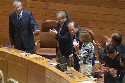 Emilio Pérez Touriño, ayer tras ser investido nuevo presidente de la Xunta de Galicia.