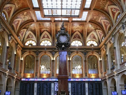 Vista del Palacio de la Bolsa de Madrid