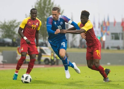 Sigurdsson, en una amistoso ante Ghana.