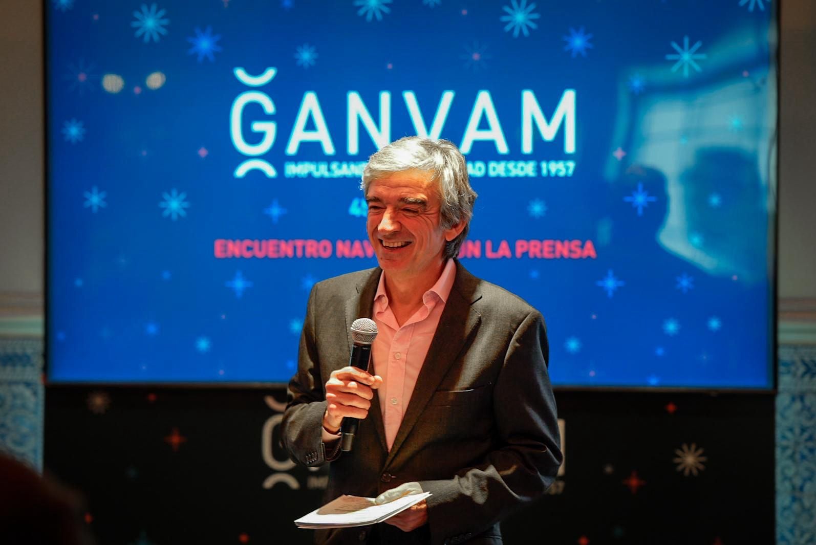 El presidente de Ganvam, Gerardo Cabañas, durante el encuentro anual con la prensa de diciembre de 2024. Imagen cedida por esta patronal.