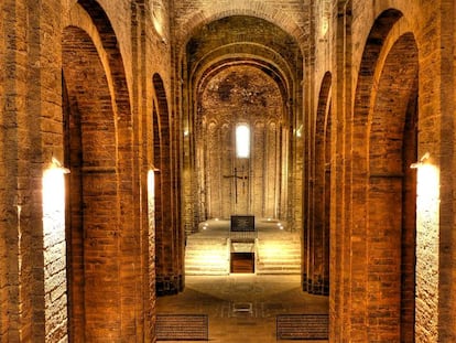 Nave principal de la Colegiata de Cardona.