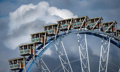 Detalle de la noria del recinto ferial del Oktoberfest en Múnich (Alemanía), el 20 de septiembre de 2014.