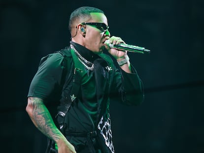 Daddy Yankee en uno de sus conciertos de su gira 'La meta' en el Coliseo de Puerto Rico, el 30 de noviembre de 2023.