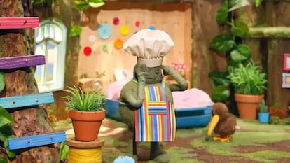 El personaje animado 'Tiny Chef' recibe la noticia de su cancelación.