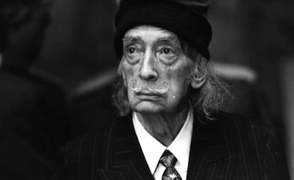 Salvador Dalí, in a picture taken by Antonio Espejo.