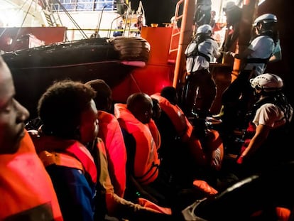 A bordo del 'Aquarius'