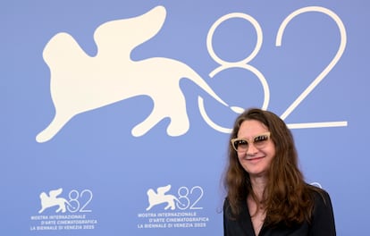 La cineasta argentina Lucrecia Martel en el Festival de Venecia este domingo.